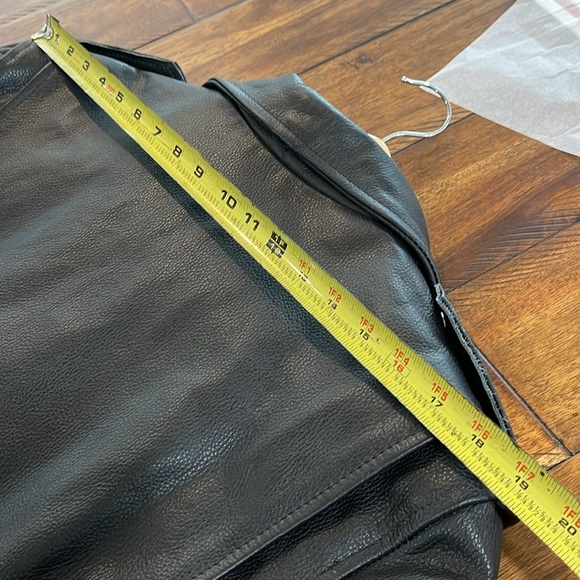 CUSTOM BILT BLACK LEATHER MOTORCYCLE MOTORS BIKER JACKET - SIZE SMALL - Picture 17 of 17